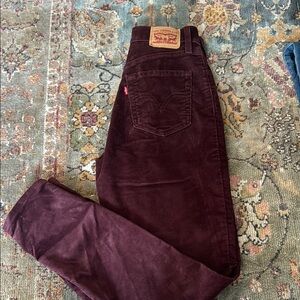 Levi's Women's High Rise Burgundy Jeans